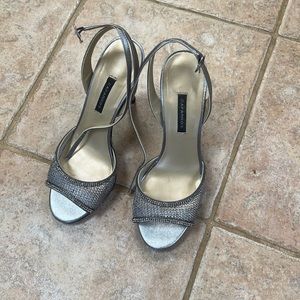 Caparros silver pewter evening sandals size 8